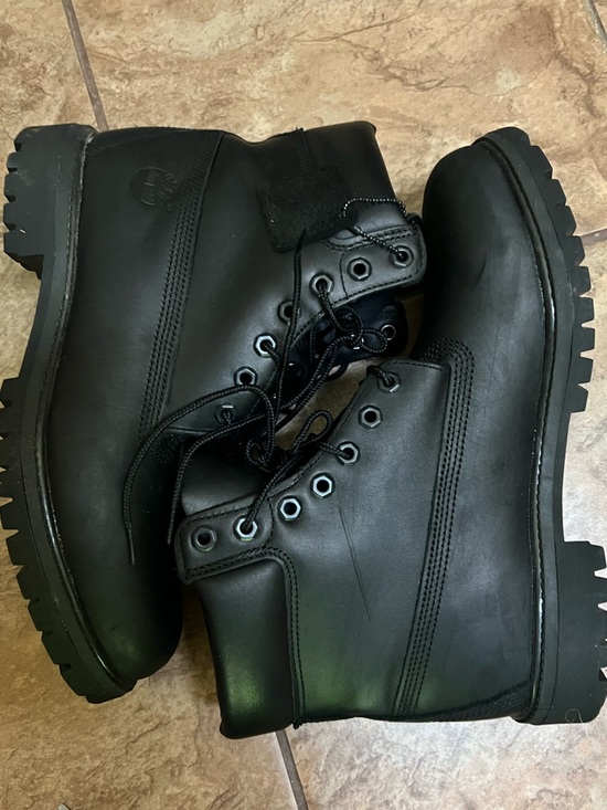 Timberland Men\'s Black Leather Lace-Up Work Boots main image 10